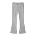 thumbnail image 1 of Favoffer Girls Solid Color Yoga Flare Pants Elastic Waist Stretchy Casual Leggings Kids Lounge Sweatpants for Dance Home Daily Play 3-14Y, 1 of 6