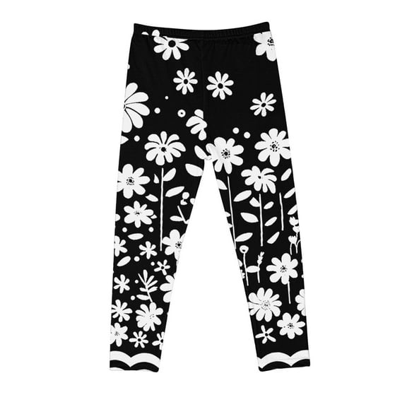 Favoffer Girls Stretchy Footless Leggings, Infant Soft Basic Athletic Pants, Toddlers' Activewear for Dance, Casul, Yoga, Running, Multipack, 2-13Y