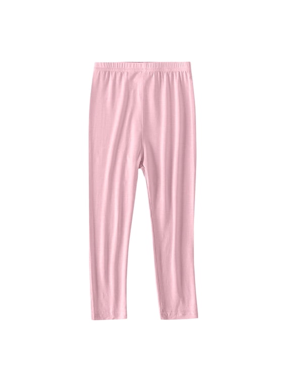 Girls Stretchy Footless Leggings, Infant Soft Basic Athletic Pants, Toddlers' Activewear for Dance, Casul, Yoga, Running, Multipack, 2-13Y