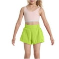 thumbnail image 1 of Favoffer Girls' Summer Solid Color Elastic Waist Loose Shorts with Zipper Pockets Athletic Casual Sports Travel Home 6-16Y, 1 of 5