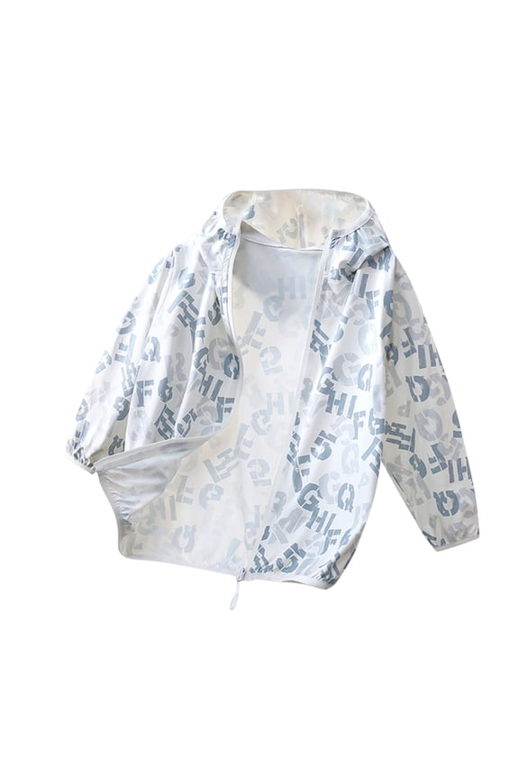 Girls Tie-Dye Hooded Sun-Protective Jackets - Lightweight Quick-Dry UPF50+ Summer Wear 3-16Y