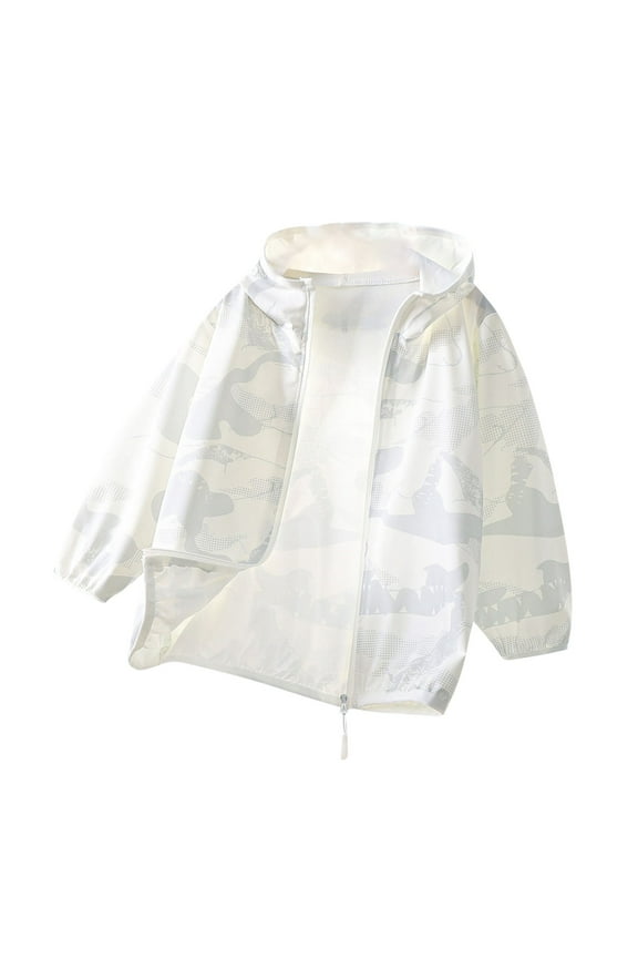 Girls Tie-Dye Hooded Sun-Protective Jackets - Lightweight Quick-Dry UPF50+ Summer Wear 3-16Y