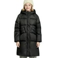 thumbnail image 1 of Favoffer Girls Winter Coats Hooded Puffer Jackets Button Thickened Pocket Medium Length Warm Cotton Coats Snow Outwear for Kids Teen 5-15Y, 1 of 6