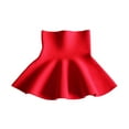 thumbnail image 1 of Favoffer Girls' Winter Fleece Pleated Skirt Ruffled Hem, Toddler Solid Color Casual Dressy Daily Wear Parties 3-13Y, 1 of 5