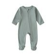 thumbnail image 1 of Favoffer Infant Boys & Girls Pajamas Soft Cotton Snap-up Romper Jumpsuit Sleep Footed for Home/Play/Photoshoot/Crawling 3-18M, 1 of 3