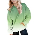 thumbnail image 1 of Favoffer Kid Boys Girls' Gradient Sweatshirt Fleece-Lined Hooded Pocket Pullover Fall/Winter Long Sleeve Casual Hoodies for Daily Outings 4-14Y, 1 of 9