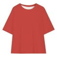 thumbnail image 1 of Favoffer Kids' Basic Solid Loose Short Sleeve Top Unisex, Breathable Soft T-shirt, Summer Casual Tee for Daily, Outdoor, Home Wear, Teens (5-15Y), 1 of 7
