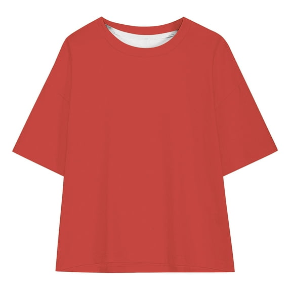 Favoffer Kids' Basic Solid Loose Short Sleeve Top Unisex, Breathable Soft T-shirt, Summer Casual Tee for Daily, Outdoor, Home Wear, Teens (5-15Y)