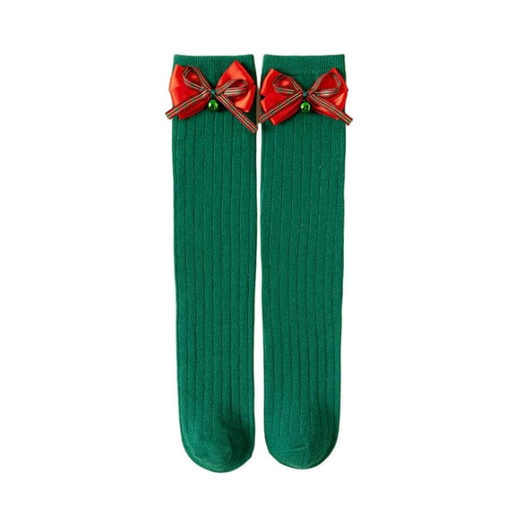 Favoffer Kids Christmas Socks Boys Girls Xmas Red Socks Cute Printed Red Socks Crew Cotton Socks for Children Toddlers 3-12Y