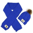 thumbnail image 1 of Favoffer Kids' Fall Winter Hat & Scarf Set Bundle Wool-Ball/Penguin Print Warm Two-Piece Set for Toddler Teen Big Kids Boys Girls 3-16Y, 1 of 6