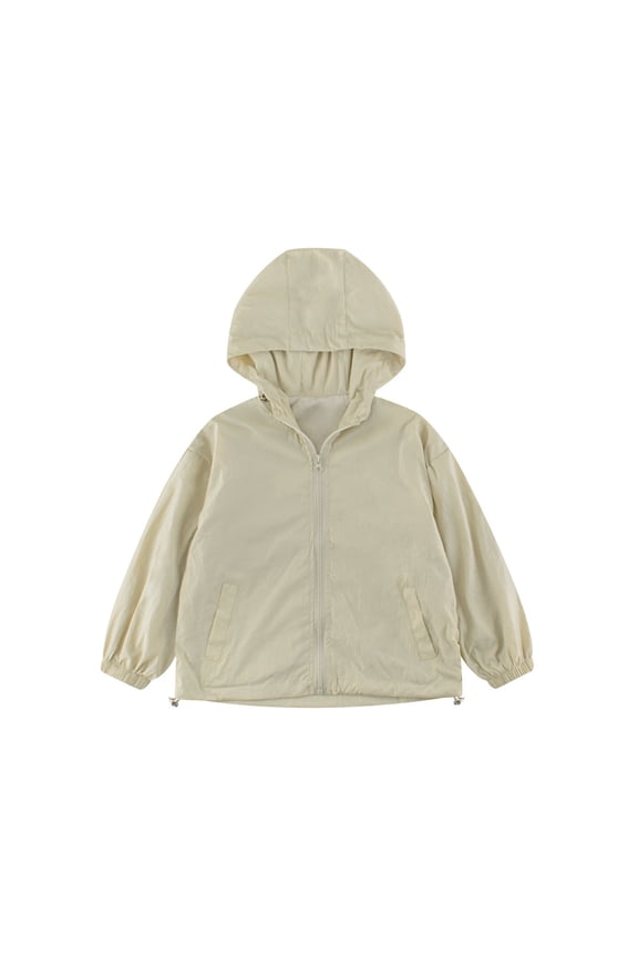 Kids' Hooded Jacket Casual Zip-Up Coat for Daily Wear & Outdoor Exploration | 5-15Y