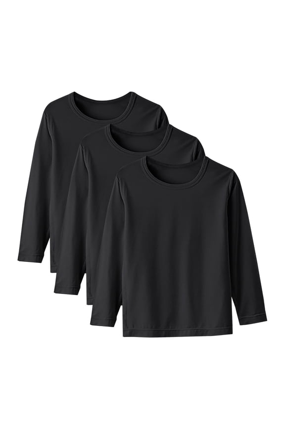 Kids Modal 3-Pack Crewneck Undershirts, Home Travel Daily, 1-15Y Boys Girls