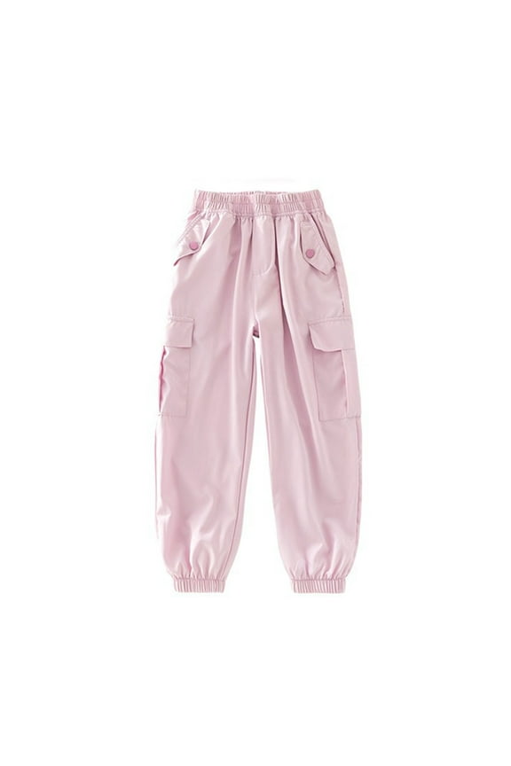 Kids' Summer Ice Silk Mosquito-Proof Pants Casual Outdoor Work Pants for Girls 6-16Y