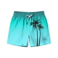 thumbnail image 1 of Favoffer Kids Swim Trunks Printed Casual Beach Shorts Drawstring Elastic Waist Breathable Quick Dry Bottoms With Side Pockets for Seaside Surfing Vacation Camping Outdoor Summer Play 3-14Y, 1 of 7