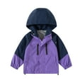 thumbnail image 1 of Favoffer Kids' Waterproof Lightweight Coat, Hooded Winter Casual Loose Jacket with Pockets, Boys Girls Long Sleeve Outerwear 2-12Y, 1 of 4