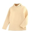 thumbnail image 1 of Favoffer Kids' Winter Brushed Fleece Mid-Neck Base Top, Cozy Layer for Lounging & Homework, 2-14Y, 1 of 3