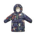 thumbnail image 1 of Favoffer Kids' Winter Thickened Coat Boys Girls Mid-Length Hooded CottonGraffiti Print Pocketed Long-Sleeve Jacket for Daily Outdoor Play Photo Toddler 2-10Y, 1 of 4