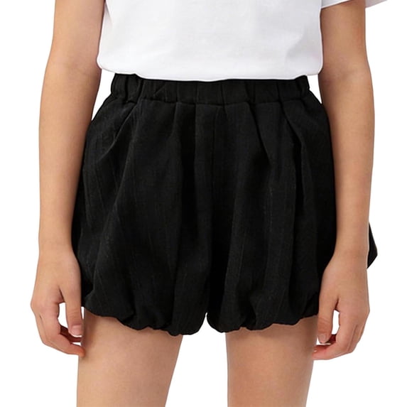 Favoffer Little Girls Lovely Solid Bud Shorts Lightweight Loose Fit Casual Short Pants Sweet Bottoms For Summer Party Outdoor Play Vacation Daily Wear 1-8Y