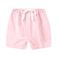 thumbnail image 1 of Favoffer Little Kids Cute Solid Sports Shorts Thin Breathable Drawstring Loose Fit Casual Short Pants Soft Bottoms For Summer Play Outdoor Stroll Home Relax 1-8Y, 1 of 6