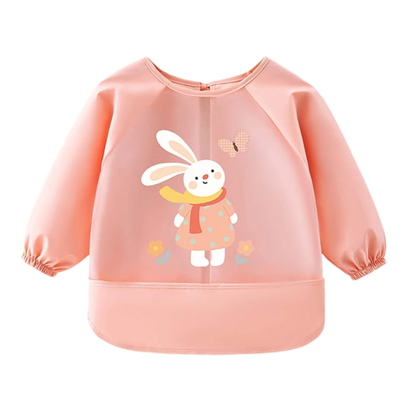 Favoffer Long Sleeve Baby Infant Bibs for Toddlers, Waterproof, Boys Girls Smock with Food Catcher Pocket for Feeding, Eating