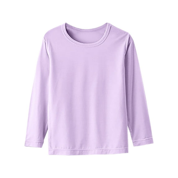 Favoffer Spring/Fall Unisex Kids Solid Modal-Blend Base Layer - Layering,Play,Lounge,Travel 1-15Y
