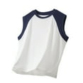 thumbnail image 1 of Favoffer Summer Boys Color-Block Sleeveless Sports Tank Top, Versatile Round Neck Casual Shirt for Daily/Play/Sports 3-14Y, 1 of 3