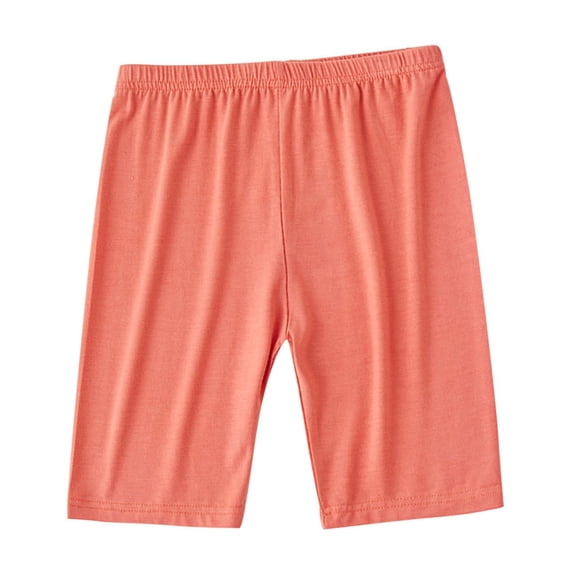 Favoffer Summer Girls Solid Color Leggings Modal-Blend High-Waisted Stretch Shorts Dance Yoga Bike Sport 2-10Y