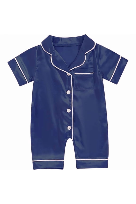 Summer Infant Boys & Girls Silk Pajamas Romper Newborn Short Sleeve Onesie, Airy Soft Sleepwears for Sleep/Home/Play/Naptime 0-3Y