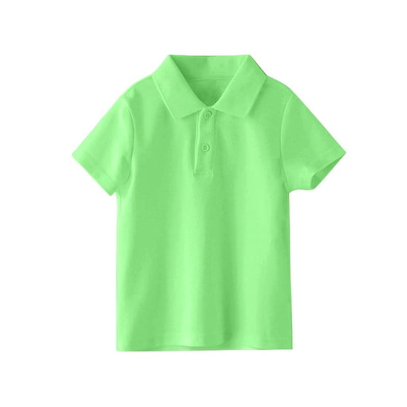 Favoffer Summer Unisex Kids Solid Color Quick-Dry Mesh Polo, Short Sleeved Round Neck Shirt Sports,Travel,Outdoor,Casua 3-11Y