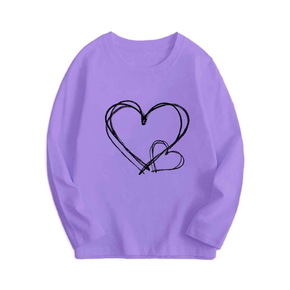 Favoffer Toddler Big Kid Boys Girls Long Sleeve Tee Spring Summer Graphic Casual Loose Round Neck Basic Layering Top Shirt Sizes 3-16Y