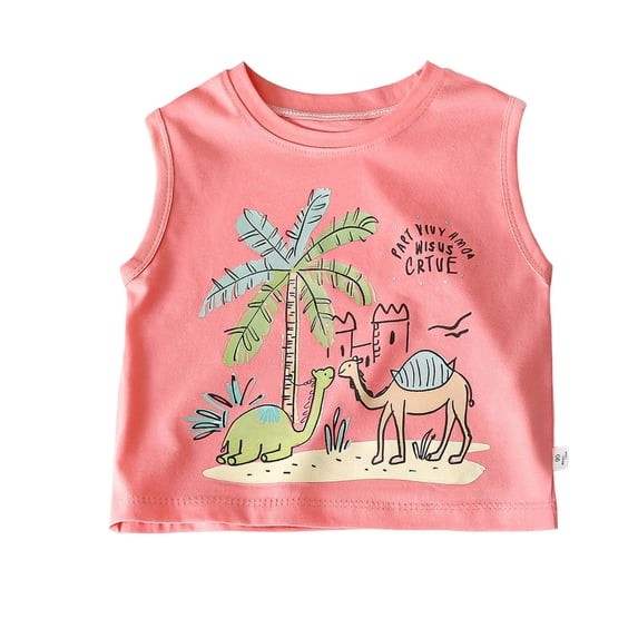 Favoffer Toddler Big Kid Boys Sleeveless Tee Spring Summer Graphic Round Neck Casual Comfort Tank Top Shirt for Daily Play Outdoor Vacation Sizes 1-12Y