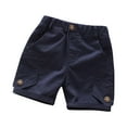 thumbnail image 1 of Favoffer Toddler Boys Girls Cargo Shorts Summer Solid Color Multi Pocket Elastic Waist Loose Fit Utility Bottoms Daily Outerwear 1-8Y, 1 of 3