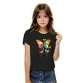 thumbnail image 1 of Favoffer Toddler Girl Butterfly Graphic T-Shirts with Short Sleeve, Boys Cute Multicolor Loose Fit Round Neck Top,Casual Home Play Sizes 3-10, 1 of 6
