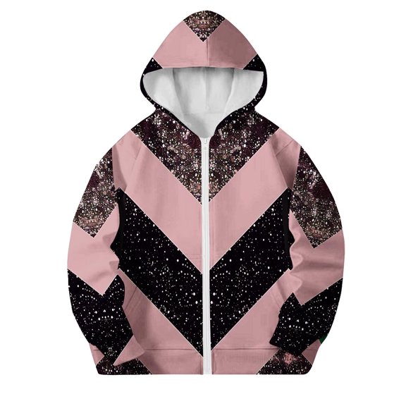 Favoffer Toddler Girl Zip-up Jacket Start Unicorn Hoodie Sweatshirt Fall Coat Kids Winter Outfits Outerwear 4-12Y