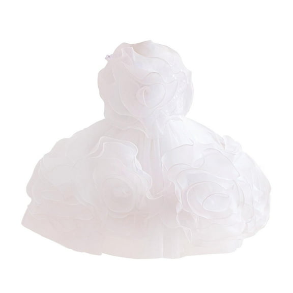 Favoffer Toddler Girls 3D Flower Sleeveless Sequined Princess Dress Party Photo Shoot 1-6Y