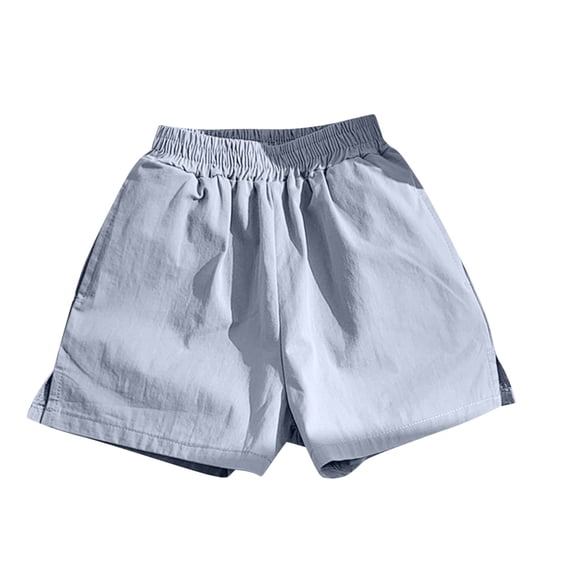 Favoffer Toddler Kids Shorts Linen Cotton Solid Color Loose Fit Slit Design Casual Bottoms Comfy Loungewear for Summer Home Relax Outdoor Play 12M-11Y
