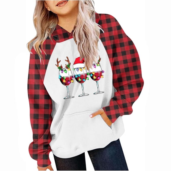 Favoffer Toddler Teen Merry Christmas Sweatshirt Boys Girls Cute Graphic Long-Sleeve Pocket Hoodie Coat Leopard Santa Print Crewneck Tops for Holiday, Play, Outdoor Walks, Home 5-15Y