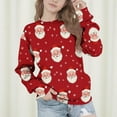thumbnail image 1 of Favoffer Unisex Kids Christmas Sweatshirt Girls Long Sleeve Hoodie Xmas Pullover Round Neck Casual Tops 5-15Y, 1 of 7