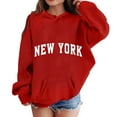 thumbnail image 1 of Favoffer Unisex Kids' Four-Season Suitable Multicolor NEW YORK Graphic Hoodie & Relaxed Round Neck Long-Sleeve T-shirt, for Casual, Travel, Lounging, Photoshoot 1-14Y, 1 of 3