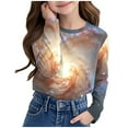 thumbnail image 1 of Favoffer Unisex Kids Halloween Ghost Graphic Fun Shirts Round Neck Long Sleeve Regular Fit Tee Casual Party Photo Holiday 3-14Y, 1 of 8