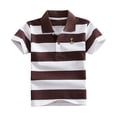 thumbnail image 1 of Favoffer Unisex Kids' Multicolor Striped Polo Shirt & Short-Sleeve Top - Casual, Play, Gathering, Photoshoot 1-14Y, 1 of 3