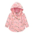 thumbnail image 1 of Favoffer Waterproof Hooded Jacket for Boys Girls,Kids Raincoats Outdoor Windbreaker Dinosaur Rain Jacket, 1 of 5