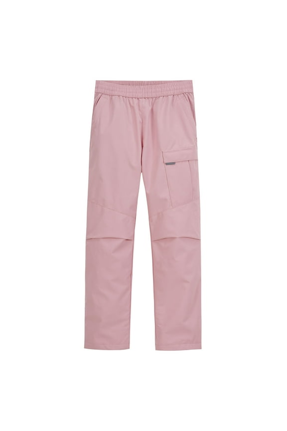 Winter Boys Girls 3-in-1 Fleece-Lined Leggings Waterproof Ski Pants Big Kid Elastic Waist Full-Length Loose Solid Color for Outdoor/Skiing/Daily 5-15Y