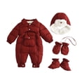 thumbnail image 1 of Favoffer Winter Infant Boys & Girls Snowsuit Jackets Coats Hooded Fleece Ski Jumpsuit, Newborn Warm Water-Repellent Thickening Outfits for Skiing Outdoor Play Party 3-24M, 1 of 9