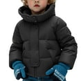 thumbnail image 1 of Favoffer Winter Kids' Hooded Thickened Puffer Coat Boys Long Sleeve Jacket Girls Blend Warm Down-Alternative Filling for Cold Outdoor Play 5-13Y, 1 of 5
