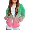 thumbnail image 1 of Favoffer Winter Toddler Zip-Up Hoodie Pocket Jacket Long Sleeve Casual Soft Outerwear Boys Girls Fall Coat for Daily Sports Party Photoshoot 4-12Y, 1 of 8
