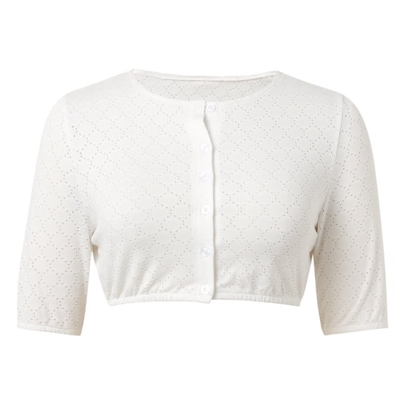 Favoffer Women's Shirt White Bavarian Traditional Short Sleeve Top Classic German Festival Daily Party Casual Outerwear Blouse