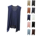 thumbnail image 1 of Favoffer Womens Summer Sleeveless Swim Cover Up Casual Solid Crochet Knit Beach Tunic Lightweight Loose Fit Sheer Beach Cover Up for Pool Beach Vacation, 1 of 5