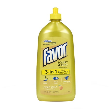 Favor 3-in-1 Squirt & Mop Floor Cleaner, Citrus Scent, 27 fl oz