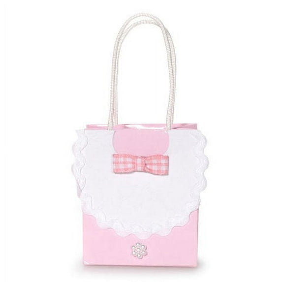 Favor Bag - Baby Bib Embellishments - Pink - 2.5 x 3 inches - 12 pieces